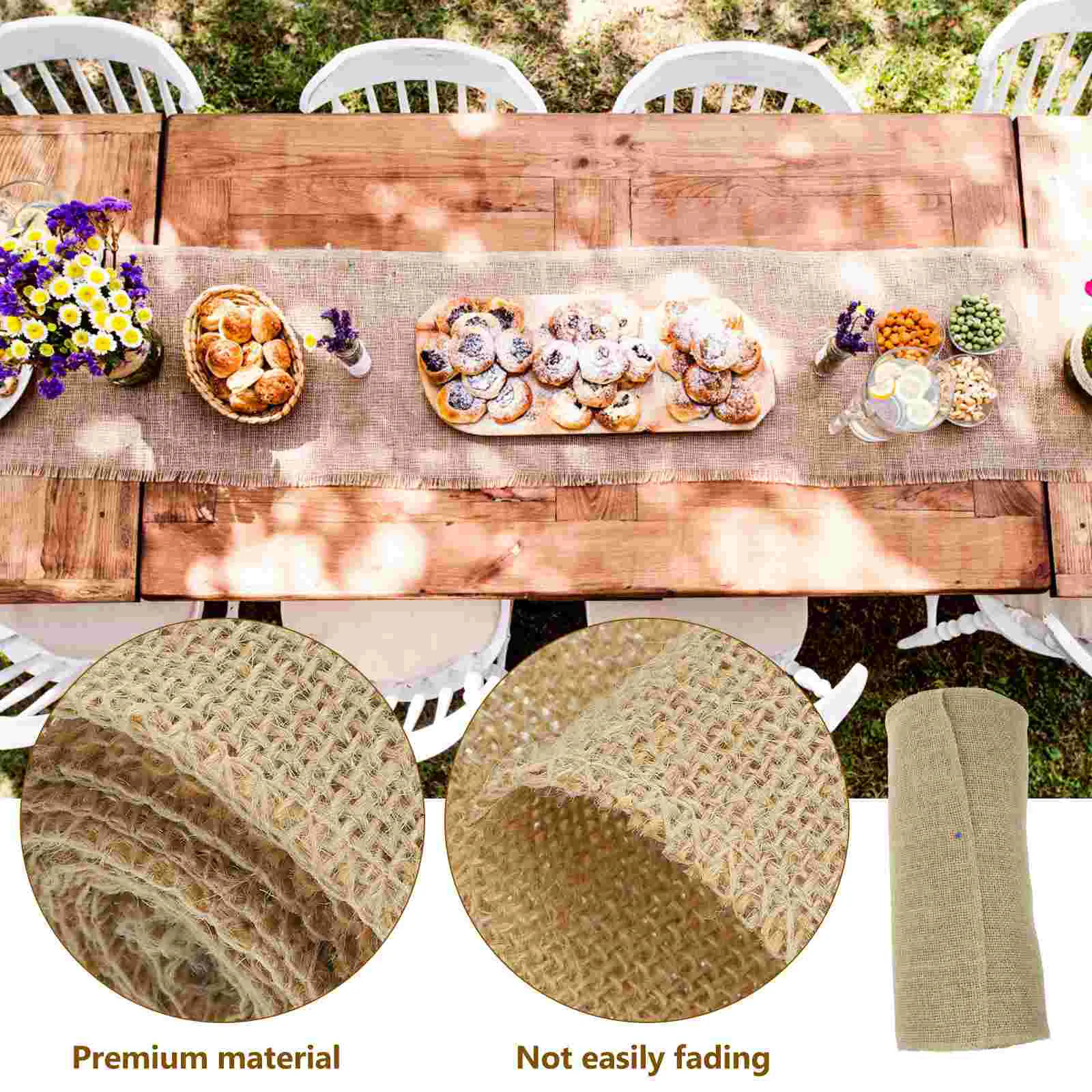 Burlap Table Runner Hessian for Birthday Baby Shower Runners Rustic Crafting Party Farmhouse