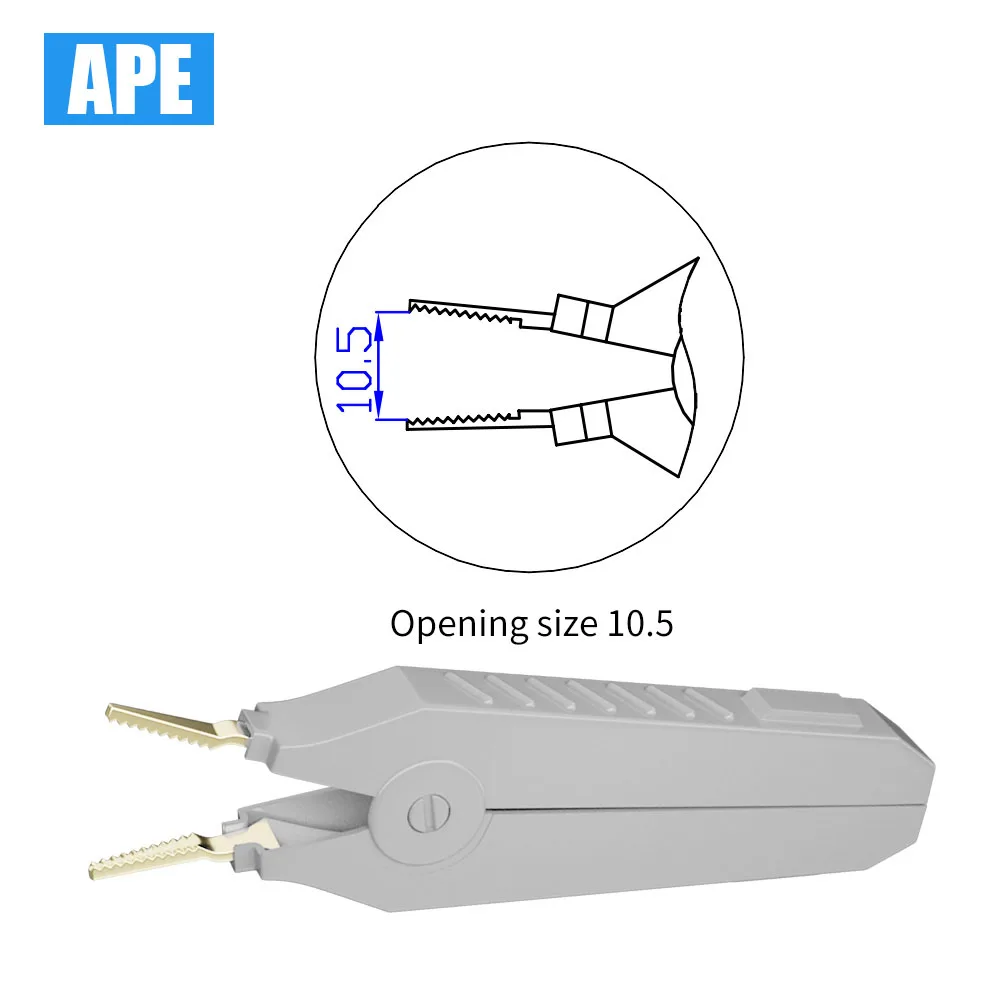 Kelvin Alligator Nose Pliers, Alligator Clip Test Clip Test Tool, 1 pc, Gold Plated, Top Quality