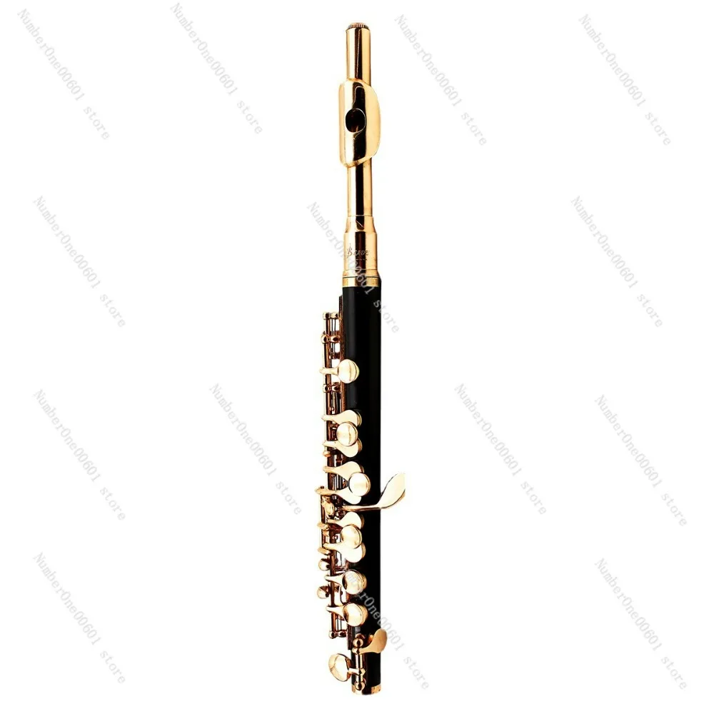 Short Flute C-tone Short Flute Cloth Box, Rubberwood Tube Body Short Flute Professional Performance Grade Silver Plating