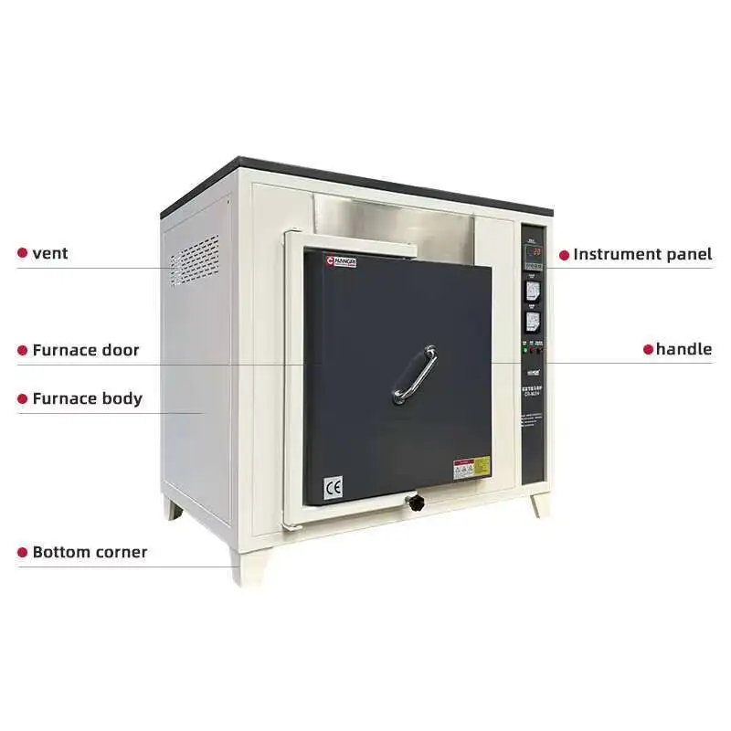1200 1800 High Temperature Electric Heat Treatment Lab Box Chamber Sintering Furnace PID Controller Muffle Oven