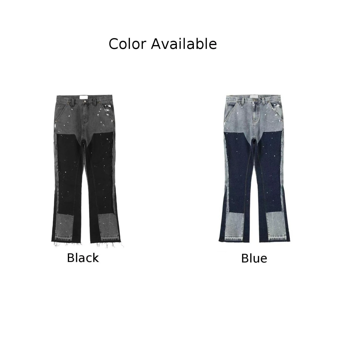 Celana musim semi Y2K Streetwear, Jeans longgar kasual berbintik warna tinta cocok musim panas musim gugur