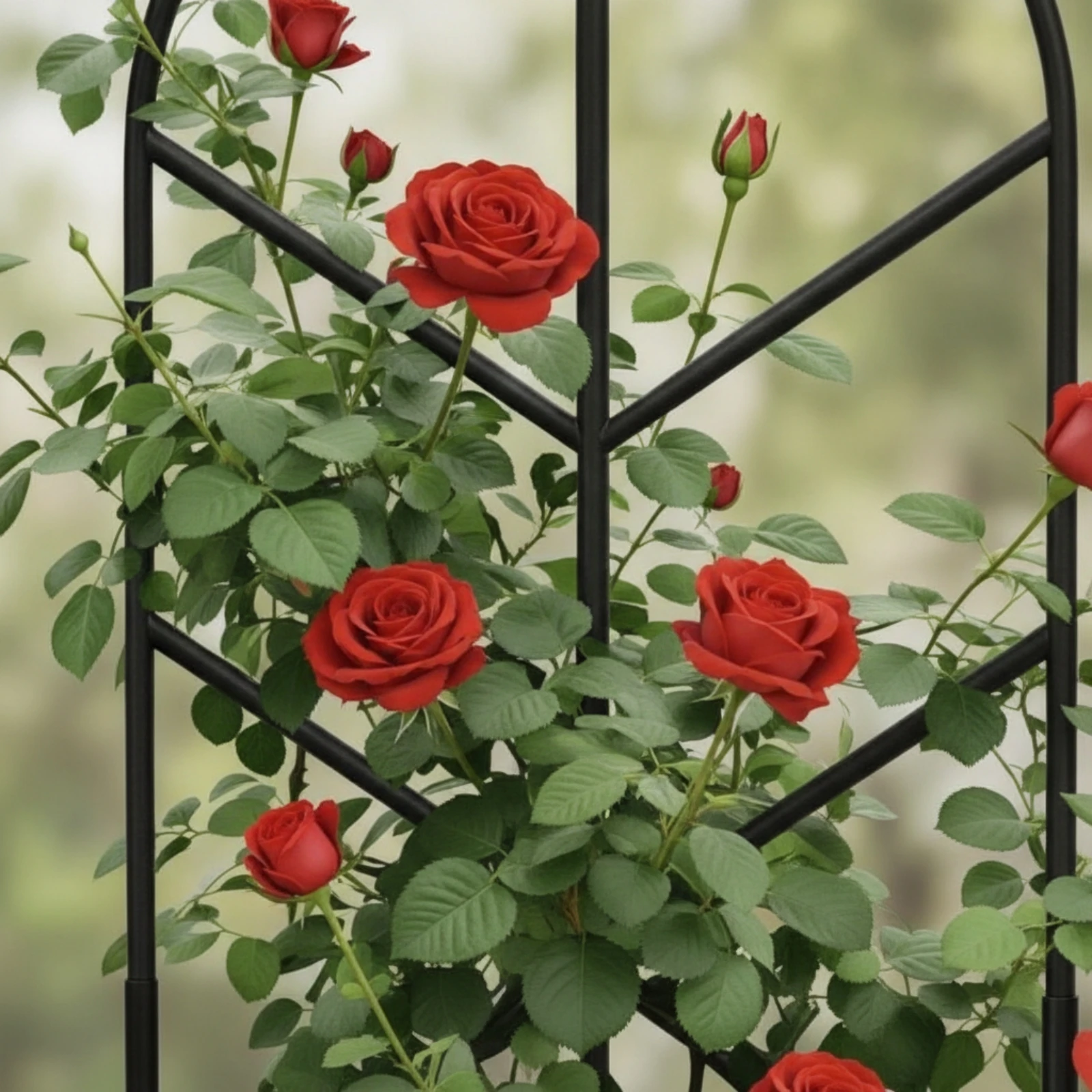 2 Pieces Garden Trellis with Stakes Decorative Climbing Plant Support Plant Support Frame Outdoor Sturdy for Gardeners, Pots
