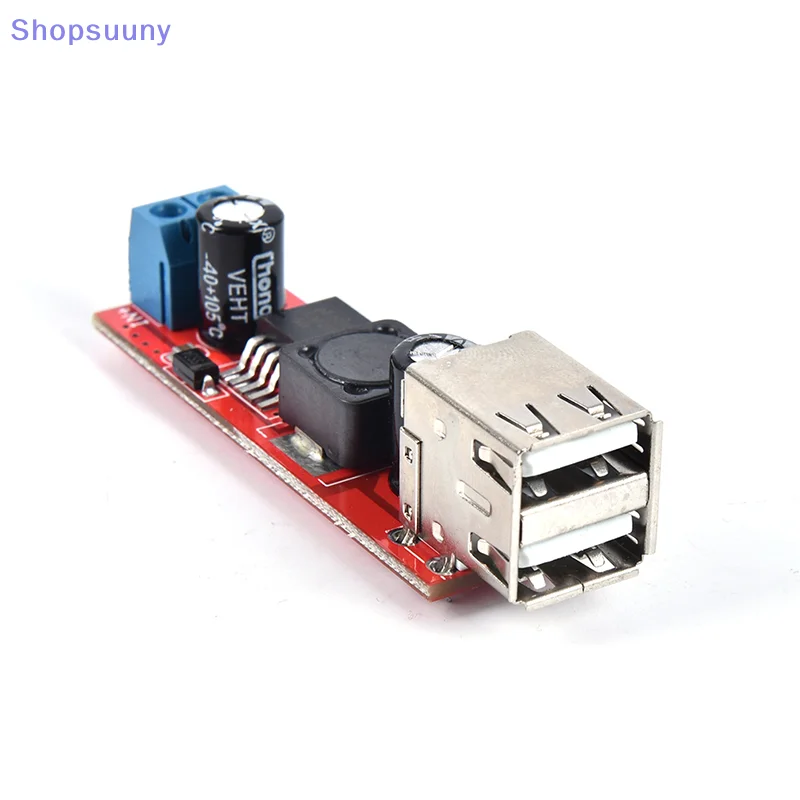 [SU]DC 6V-40V 12V To 5V 3A Dual USB Charger DC-DC Step-down Converter Module LM2596[SU]