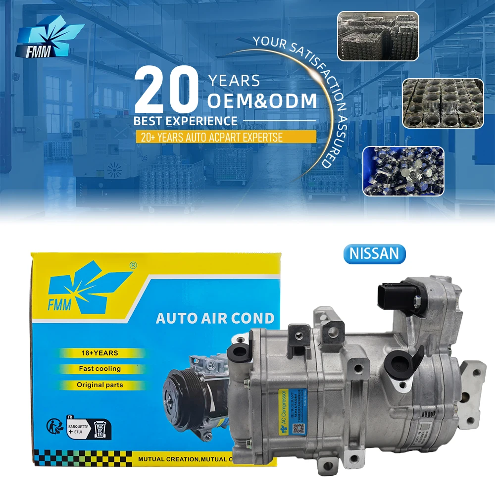 

For FMMNS0045H CE-XN68E0AH 926005RY0A New 12V AC Compressor Pump 6PK Car Air Conditioning for NISSAN Kix 2023 6AA-RP15 Kicks P15