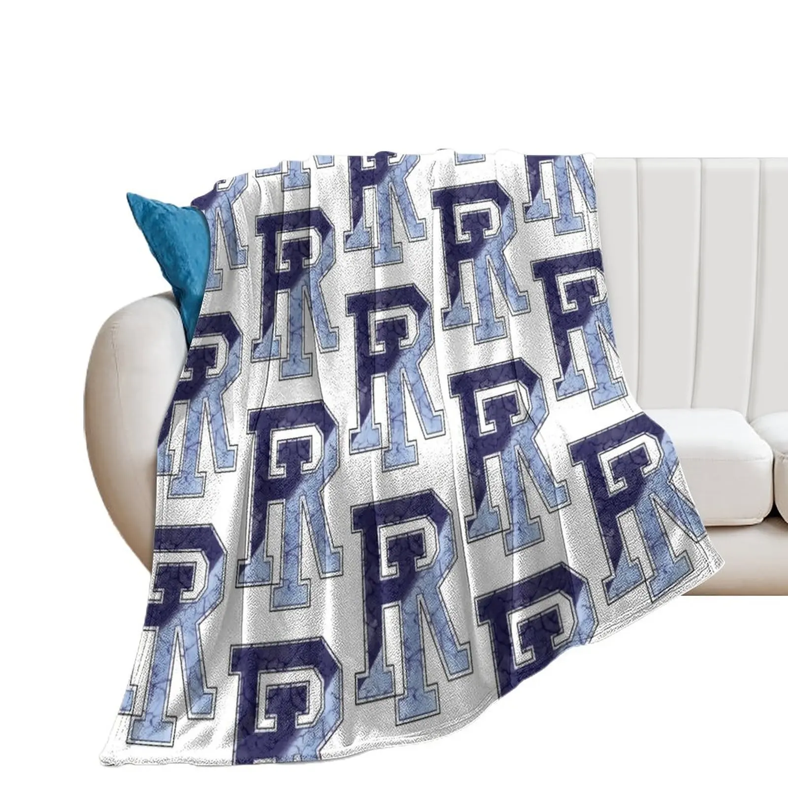 

RHODY RAMS Marbled URI Throw Blanket Winter beds Stuffeds Blankets