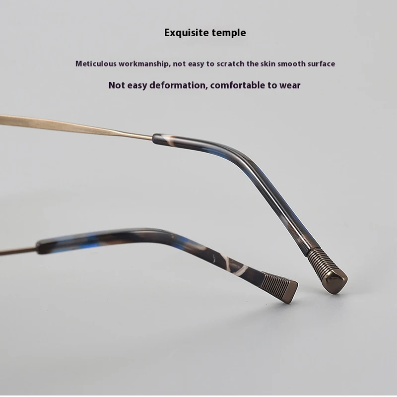 ファッションデザイナー クラシックチタンメガネ 度付きメガネフレーム レトロブランド 近視メガネ 累進多焦点メガネ
