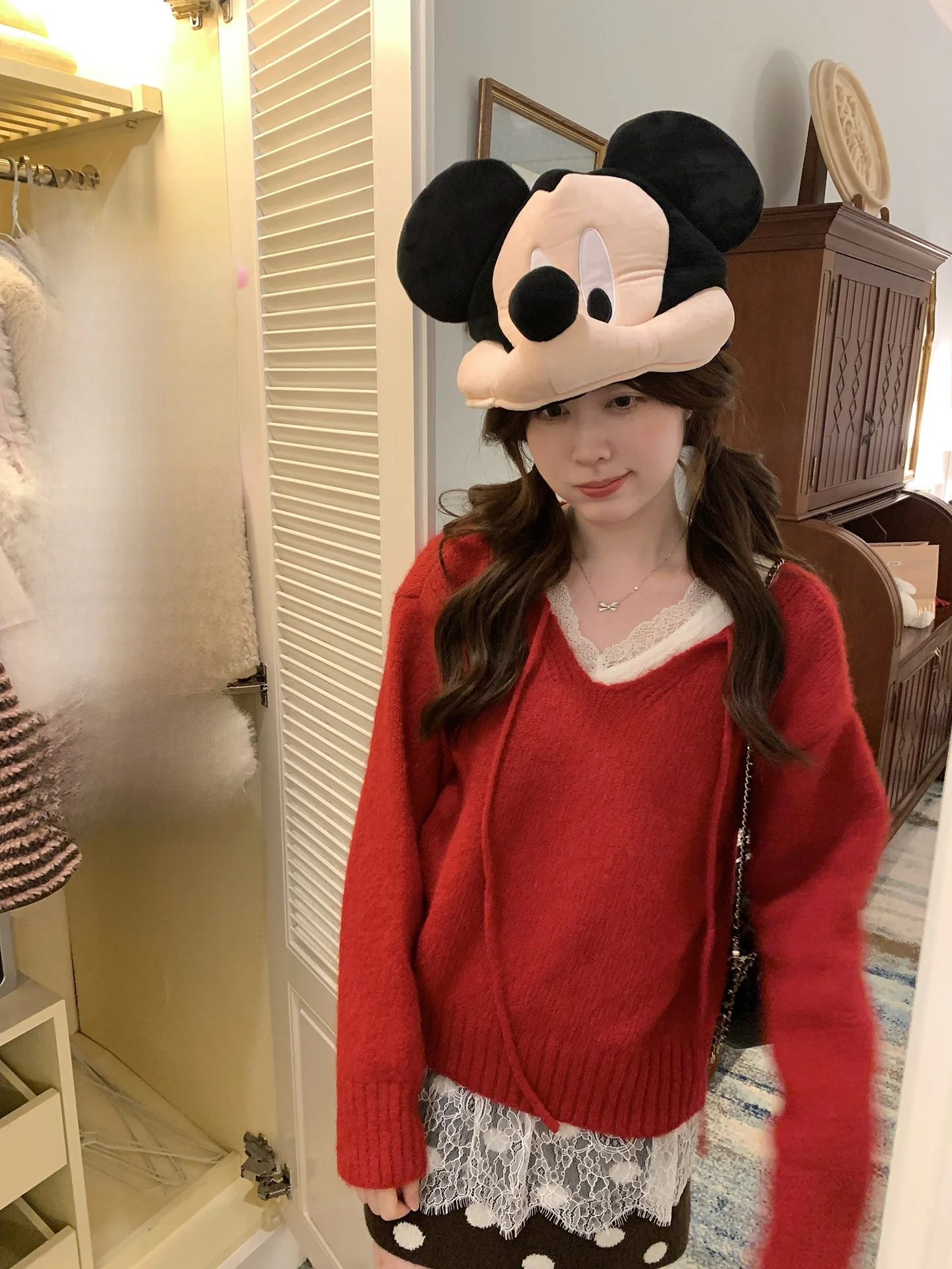 

Женский вязаный свитер PtonUmi с V-образным вырезом, теплый зимний, с эффектом драпировки, свободного кроя, однотонный, универсальный топ