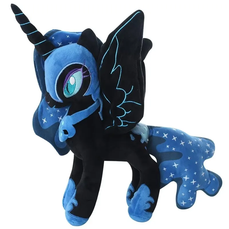 35 ซม.My Little Pony Plush ของเล่นยูนิคอร์นสีม่วง Yuesui Dragon Moon Princess Nightmare Moon ตุ๊กตาการ์ตูนเด็กของขวัญวันเกิด