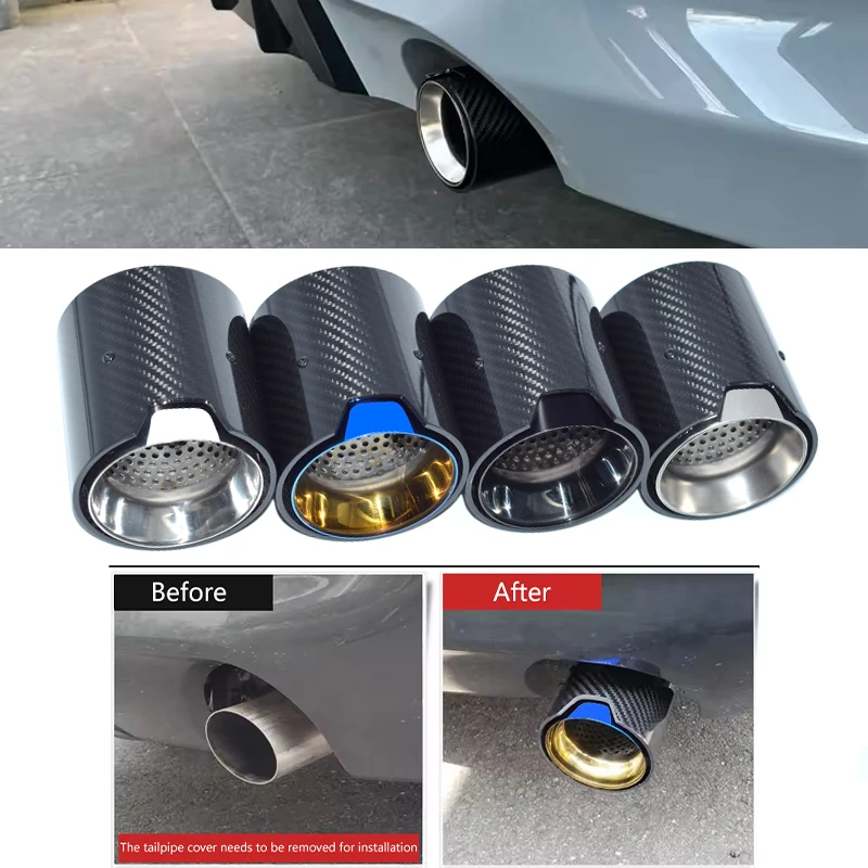 Direct Plug Exhaust Tip For BMW G20 G21 320i 330i G22 G23 G26 420i 430i M Performance Carbon Fiber Exhaust Tips Nozzle Tailpipe