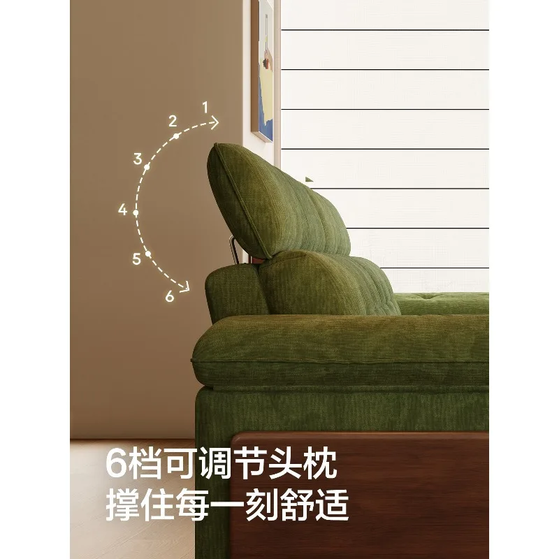Medieval fabric art living room small apartment new chenille maple song folding sofa