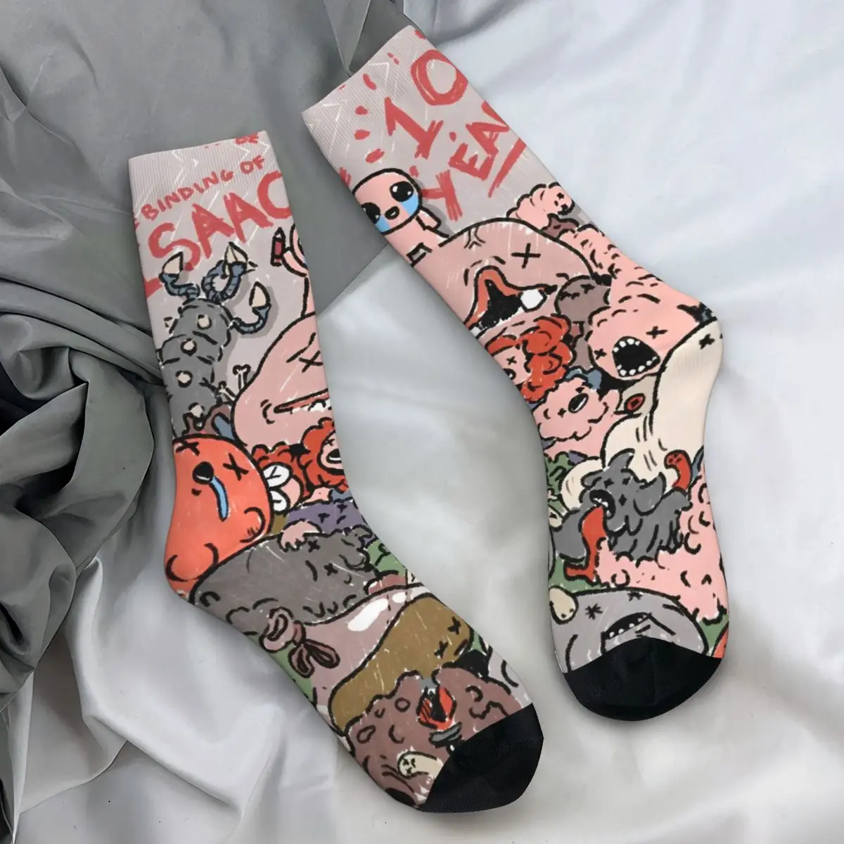 The Binding Of Isaac Video Game (1) Stockings Graphic Kawaii Socks Spring Non Slip Socks Women Men Running Soft Socks