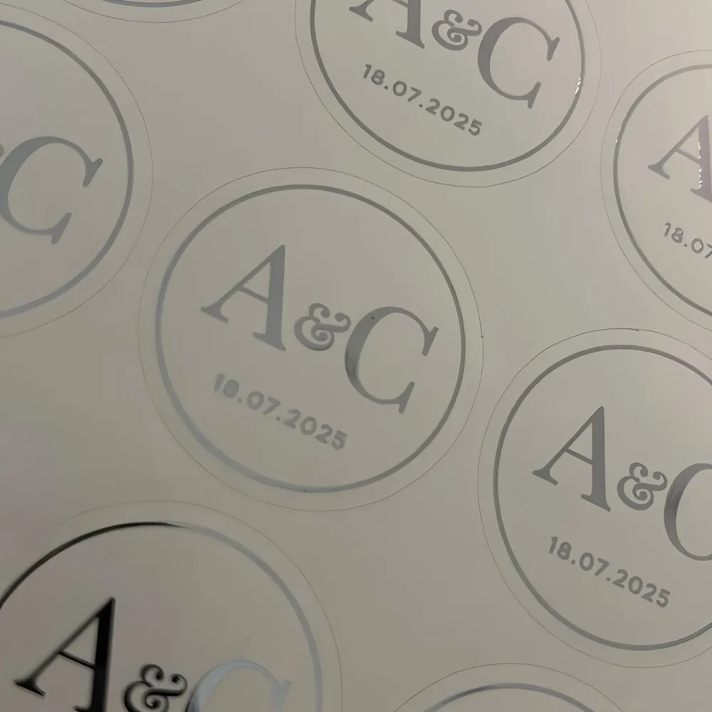 

100 шт. свадебные наклейки с золотой фольгой для сувениров, прозрачные наклейки для свадьбы, уплотнения для конвертов, пользовательские наклейки с монограммой, роза