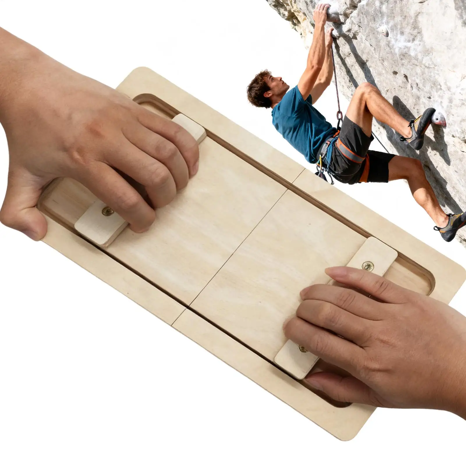 

Multi-Grip Finger Trainer Wooden Hand & Forearm Strengthener for Climbing, Rehabilitation, Gym & Office Workout