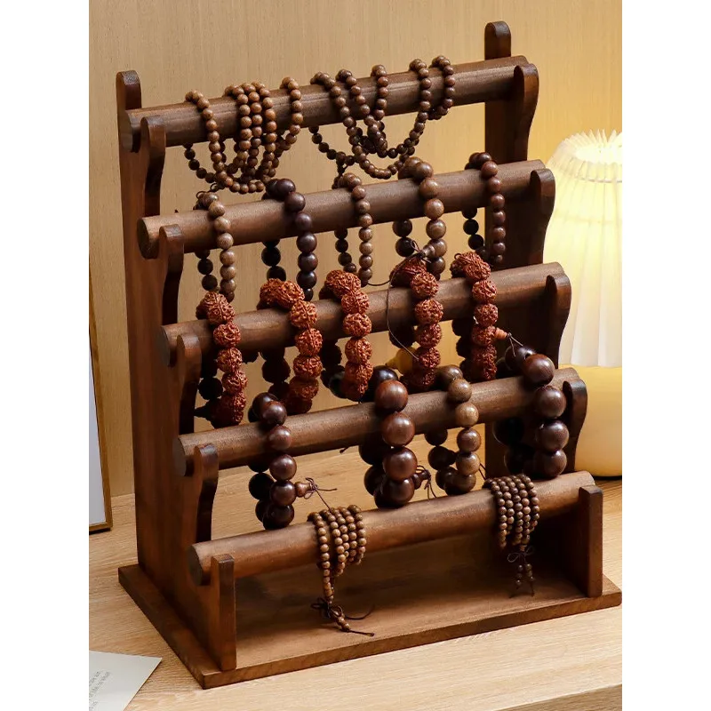 Multi-Layer Jewelry Display Stand Bracelet Watch Holder DIY Hand Chain Storage Rack Cultural Plaything Buddha Bead Box