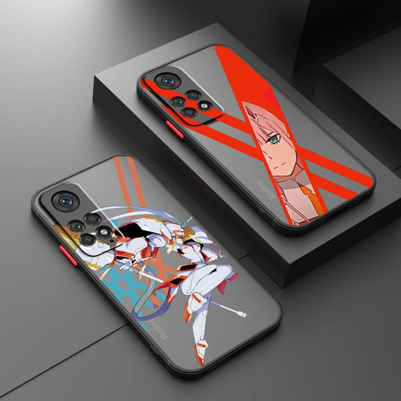 D-Darling In The Franxx Art Anime Frosted Translucent For Redmi 8 8A 9A 9C 9AT 9 9T 10X 10A 10C 10 11A 12C 12 13C 5G Cover