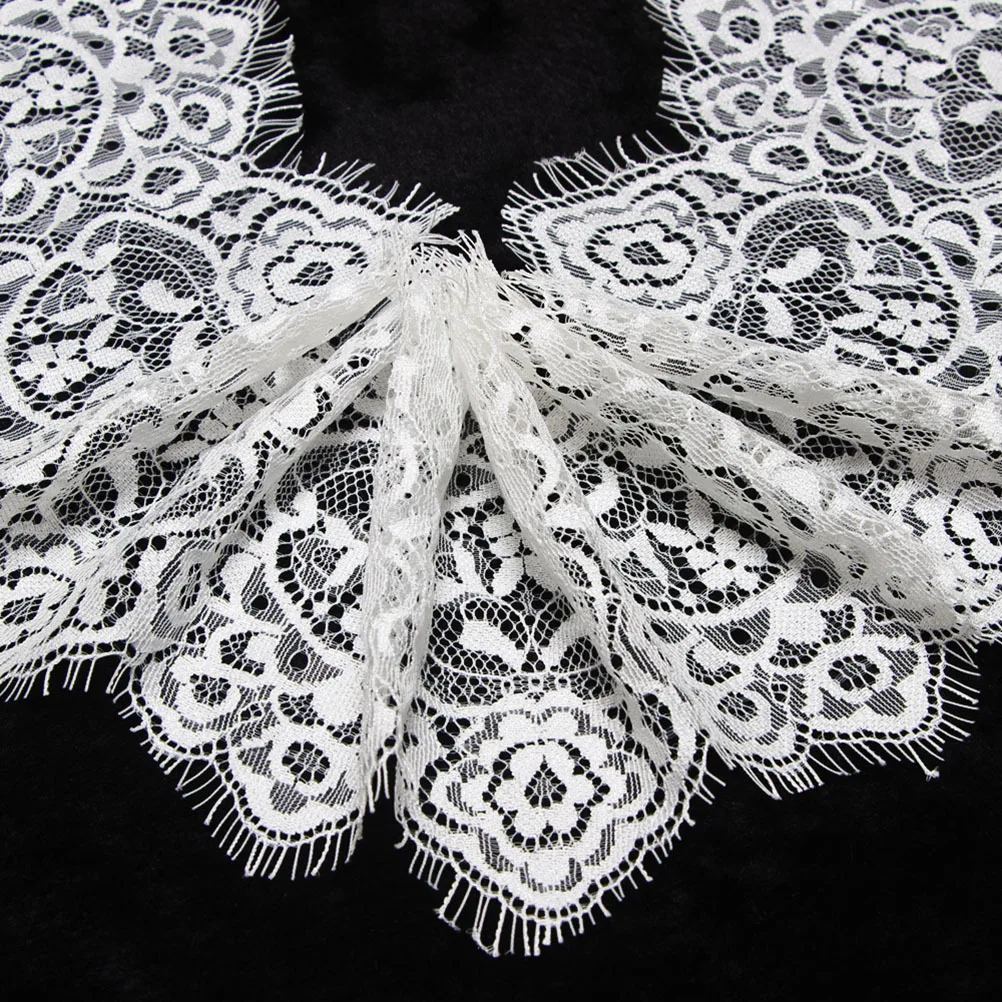 

Lace Trim Ribbon White Inelastic Floral Embroidery Craft For Wedding Bouquets Decor Diy Hair Accessories Garters Mason Jar