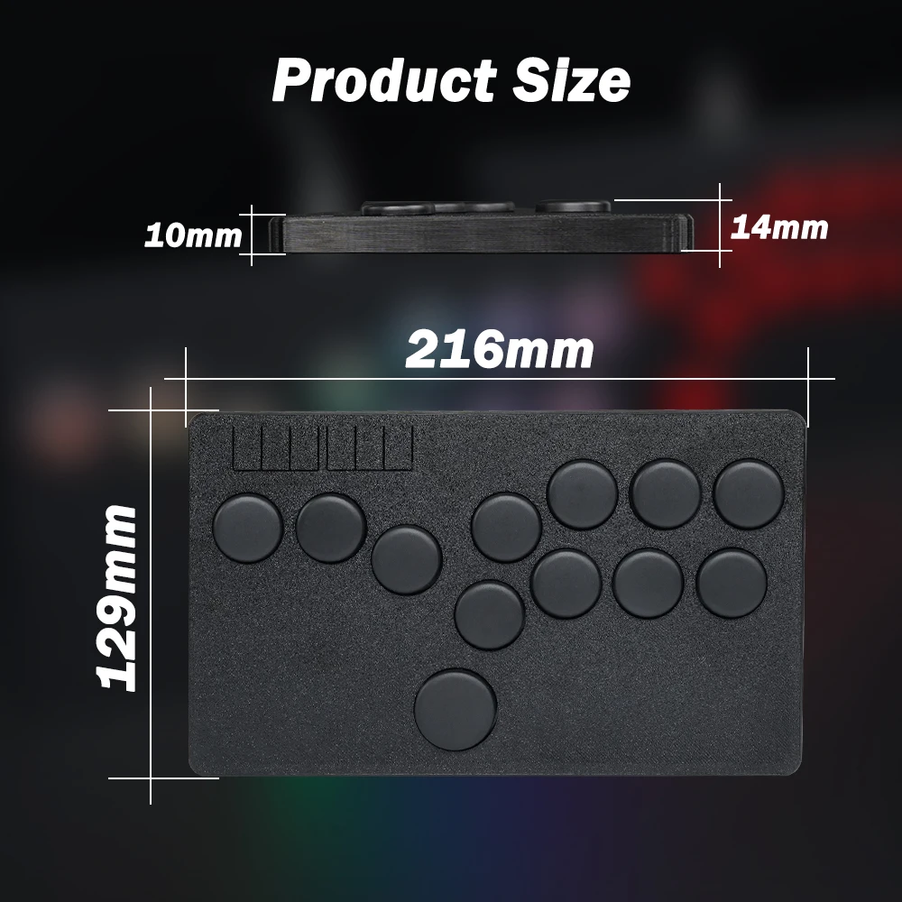 Flatbox Stickless Arcade Stick Controller für PC Pico Mini Style Hot SWAP Kailh Hitbox Fightstick für PS4/PS3/Schalter
