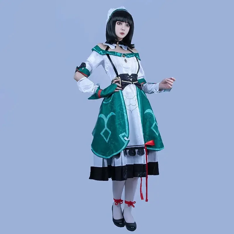 qq78Request7Genshin Impact Catherine Костюм Полный приемник COS Одежда NPC Персонаж LO Леди Горничная Аниме Косплей Кэтрин qq78Request7Genshin Impact Catherine Костюм Полный приемник COS Одежда NPC Персонаж LO Леди Горничная Аниме Косплей Кэтрин
