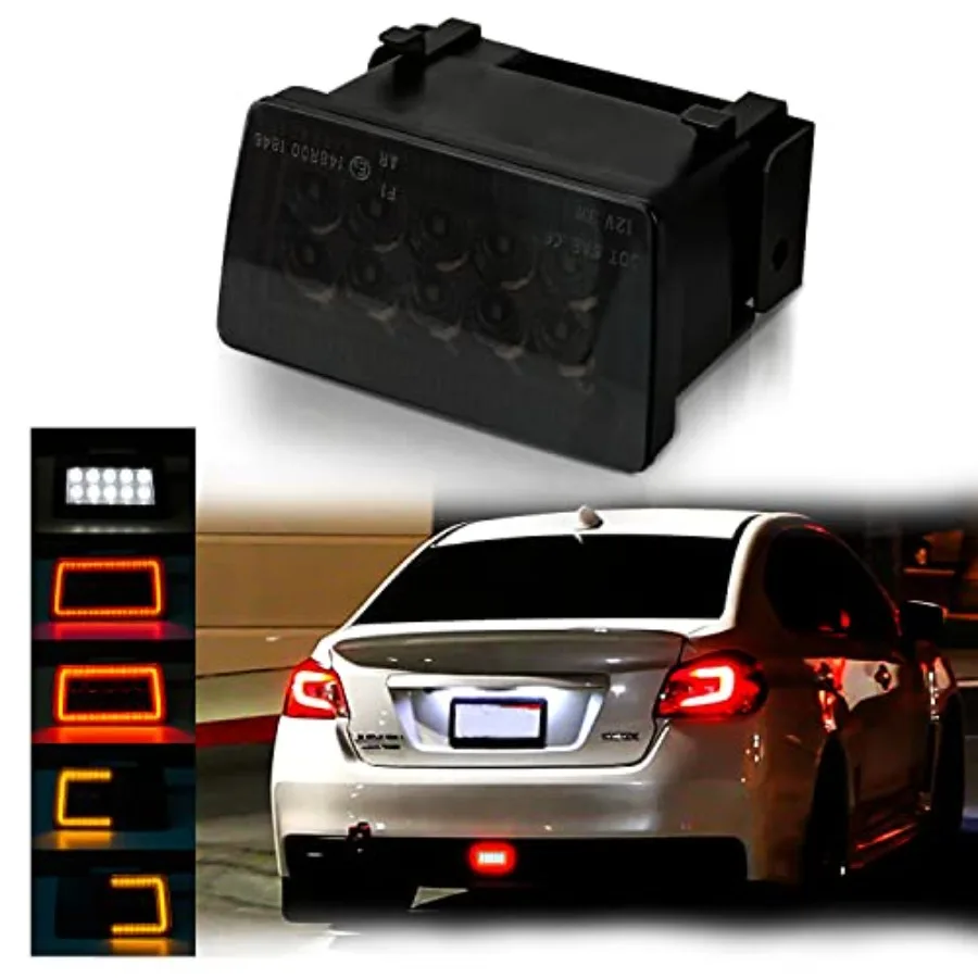 

LED Rear Fog Light Assembly Kits Compatible for 2011-2021 Subaru WRX STI Impreza XV Crosstrek Function as Tail Brake Backup Rev