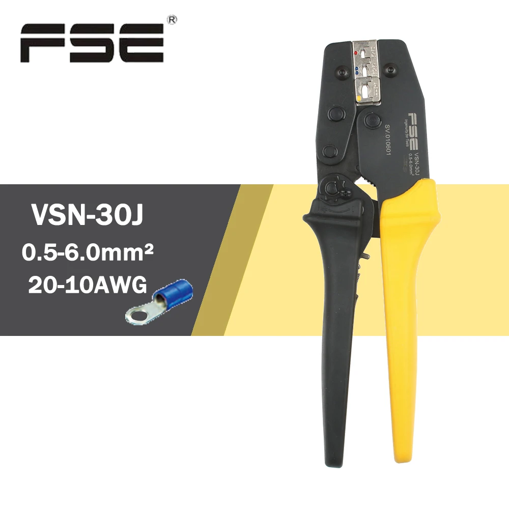 Insulated terminals crimping tools electrical crimping pliers high precision brand clamp VSN-30J 0.5-6mm2 20-10AWG