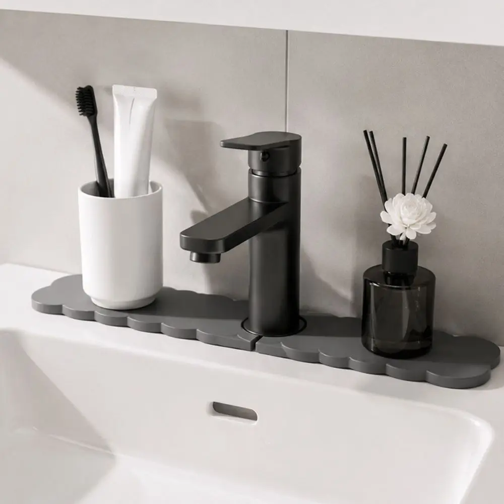 Multipurpose Super Absorbent Faucet Mat Fast Drying Reusable Sink Drain Pad Washable Diatom Mud Diatomite Stone Tray Soap Holder