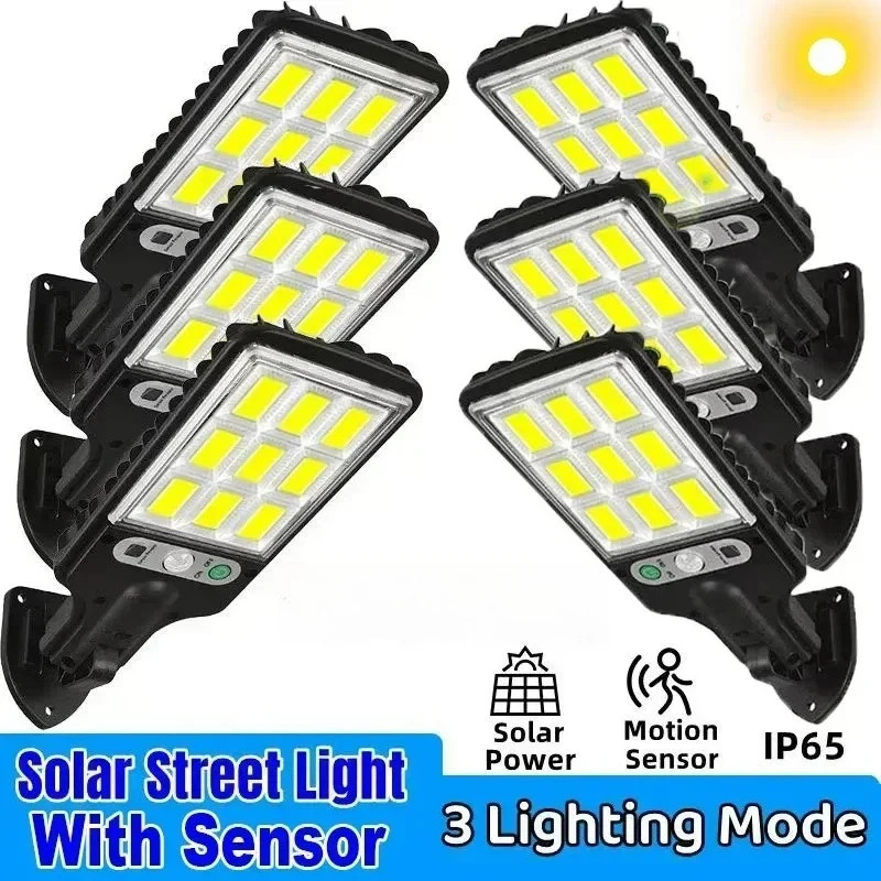 

‌Inductive Solar Street Lamp 3 Lighting Modes Waterproof for Courtyard Balcony Garage Public Areas 72COB Certified Long Lasting‌