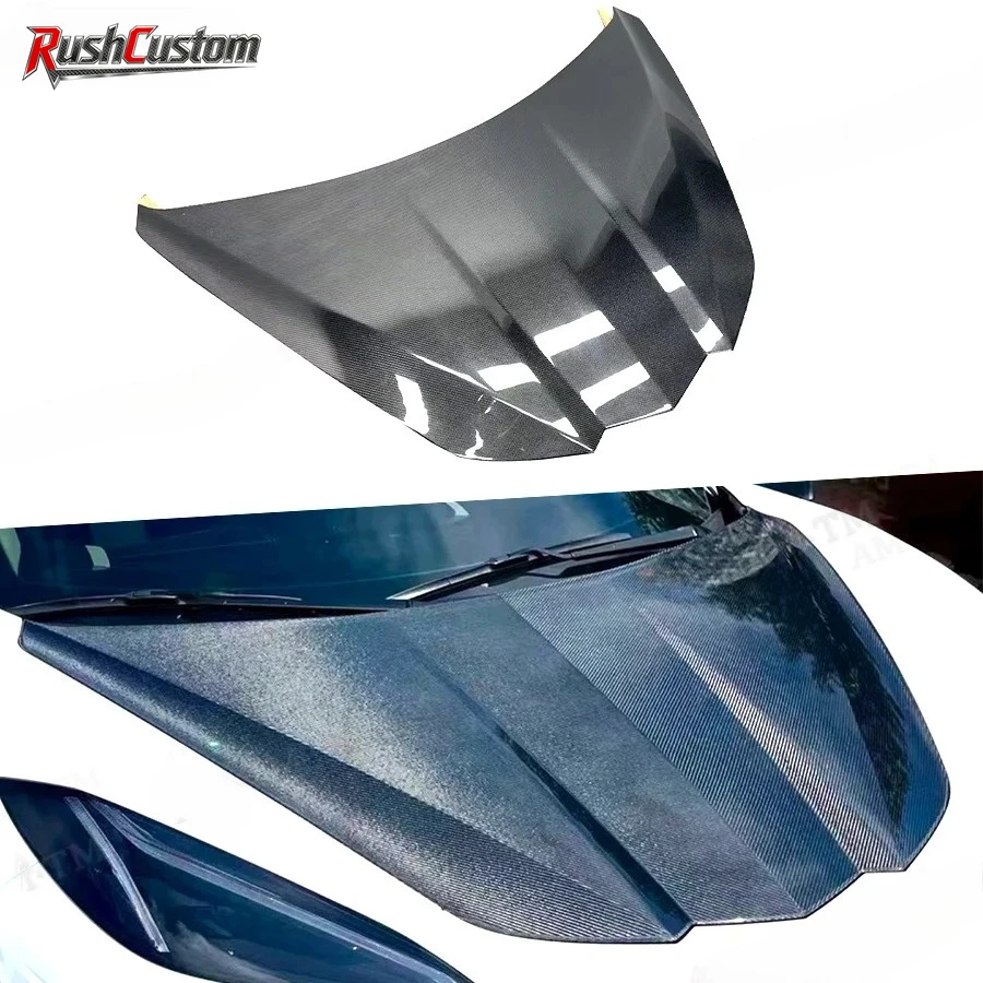 

For Corvette C8 Z06 Upgrade OEM Style Carbon Fiber Car Front Bumper Engine Cover Hood Bonnet Vent Parts Body kit
