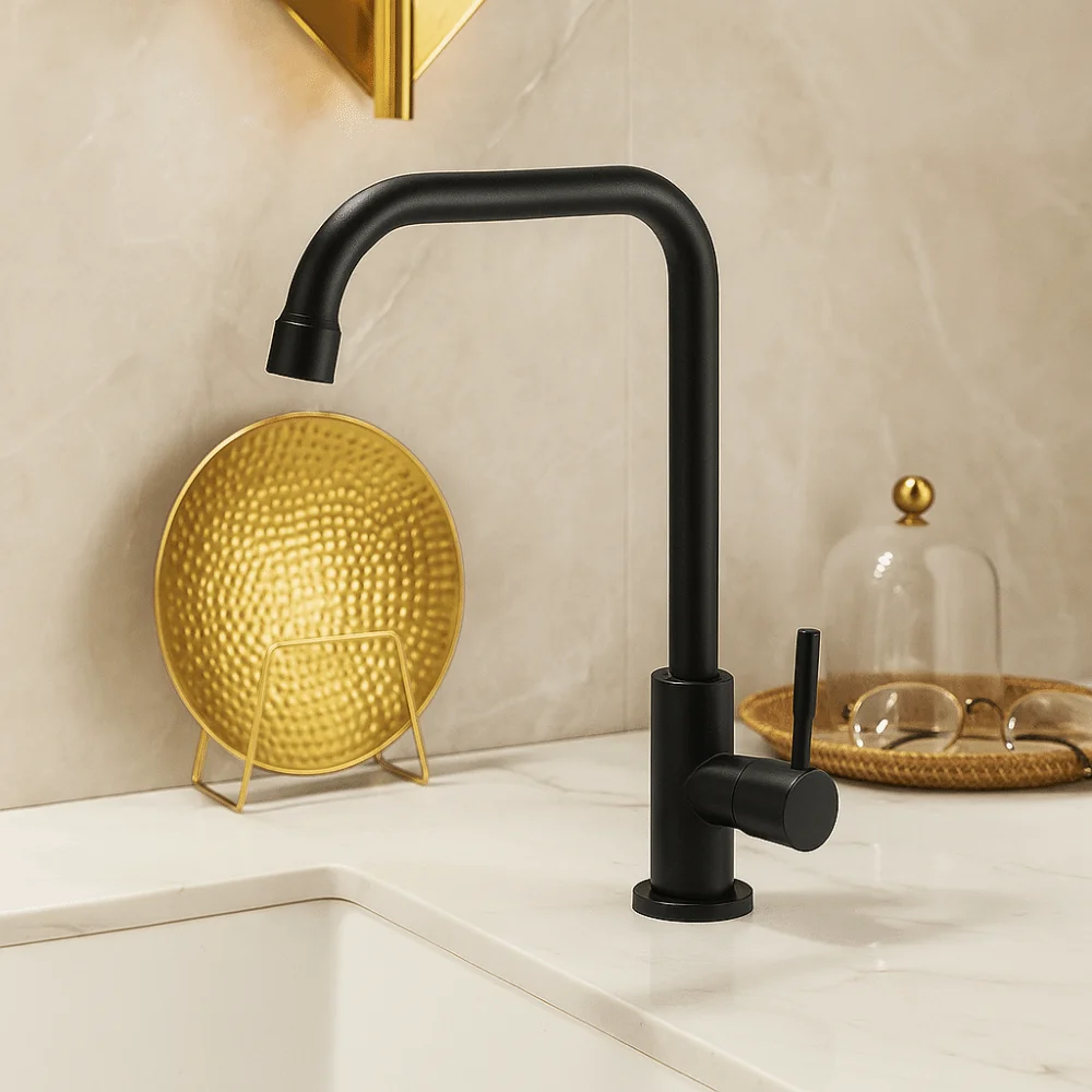 

Modern Stainless Steel Kitchen Faucet Convenient Black Wall Mounted Faucet Wall-mounted Universal Single Cold Water Tap Bathroom