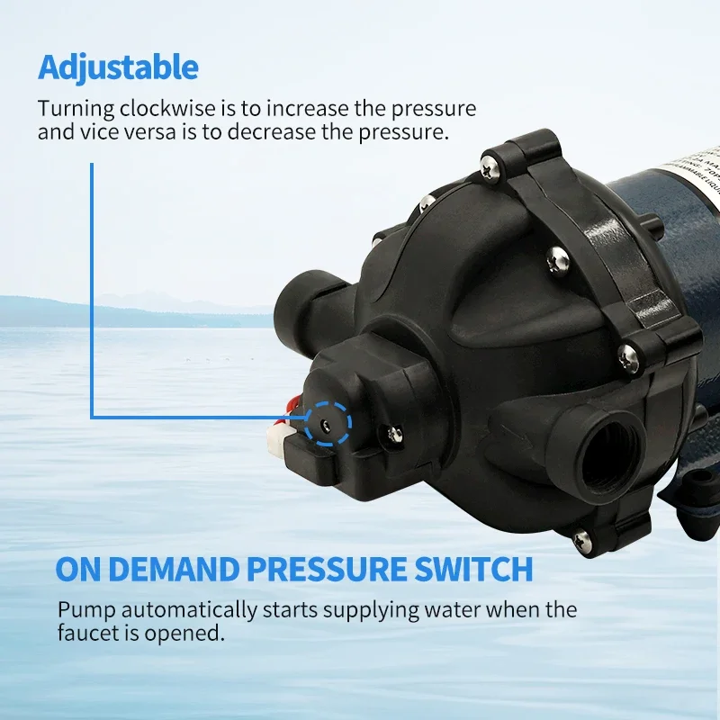 Singflo 5.5GPM デッキウォッシュポンプ 12V マリン海水対応 ボート用ウォッシュダウンポンプ