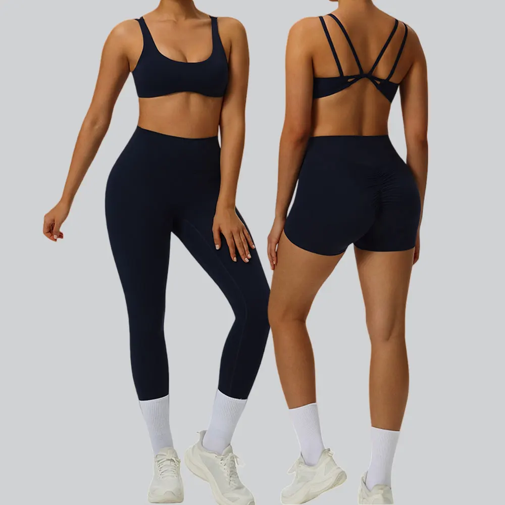 

Sports Underwear 2PCS Yoga Suit Women Push Up Sports Bra Leggings Sportswear Fast Dry Fitness Set Gym Training Female Tracksuits