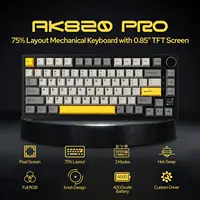Ajazz AK820/AK820Pro Teclado mecánico para juegos Bluetooth 5,1/teclado personalizado inalámbrico/con cable con botón sellado de intercambio de calor