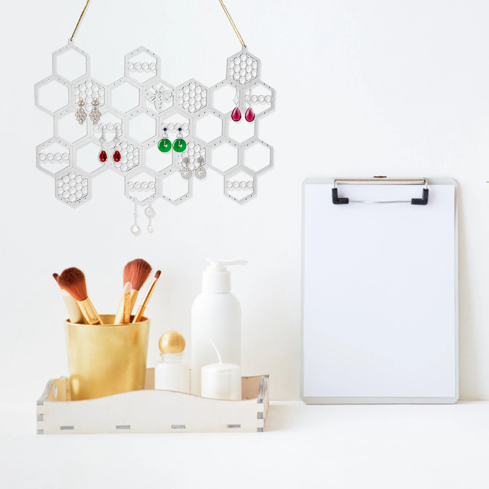 

8 шт. декоративная стойка для сережек, стеллаж для выставки товаров ювелирных изделий, деревянный органайзер для хранения, настенная полка для сережек, домашний декор