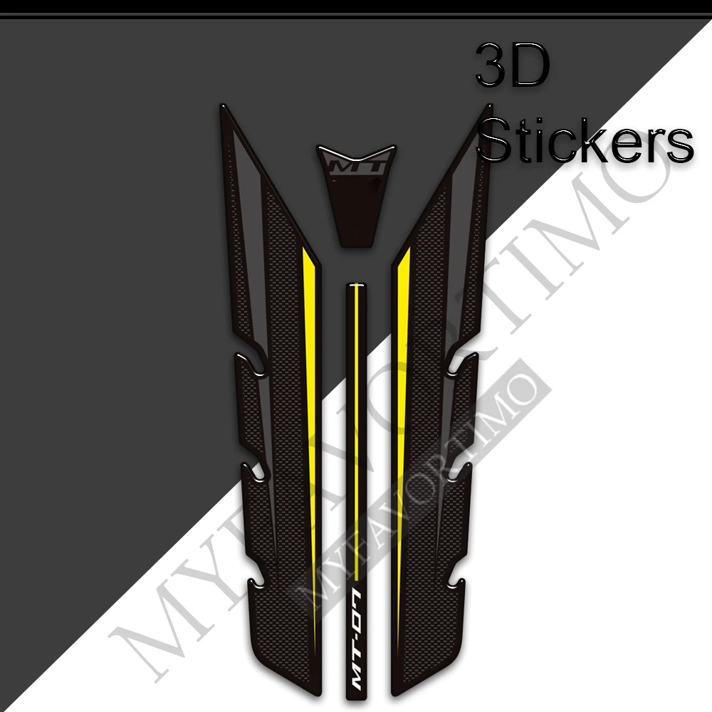 For MT07 MT 07 SP MT-07 Motorcycle Tank Pad Grips 3D Stickers Decals Protector Gas Fuel Oil Kit Knee 2018 2019 2020 image 3