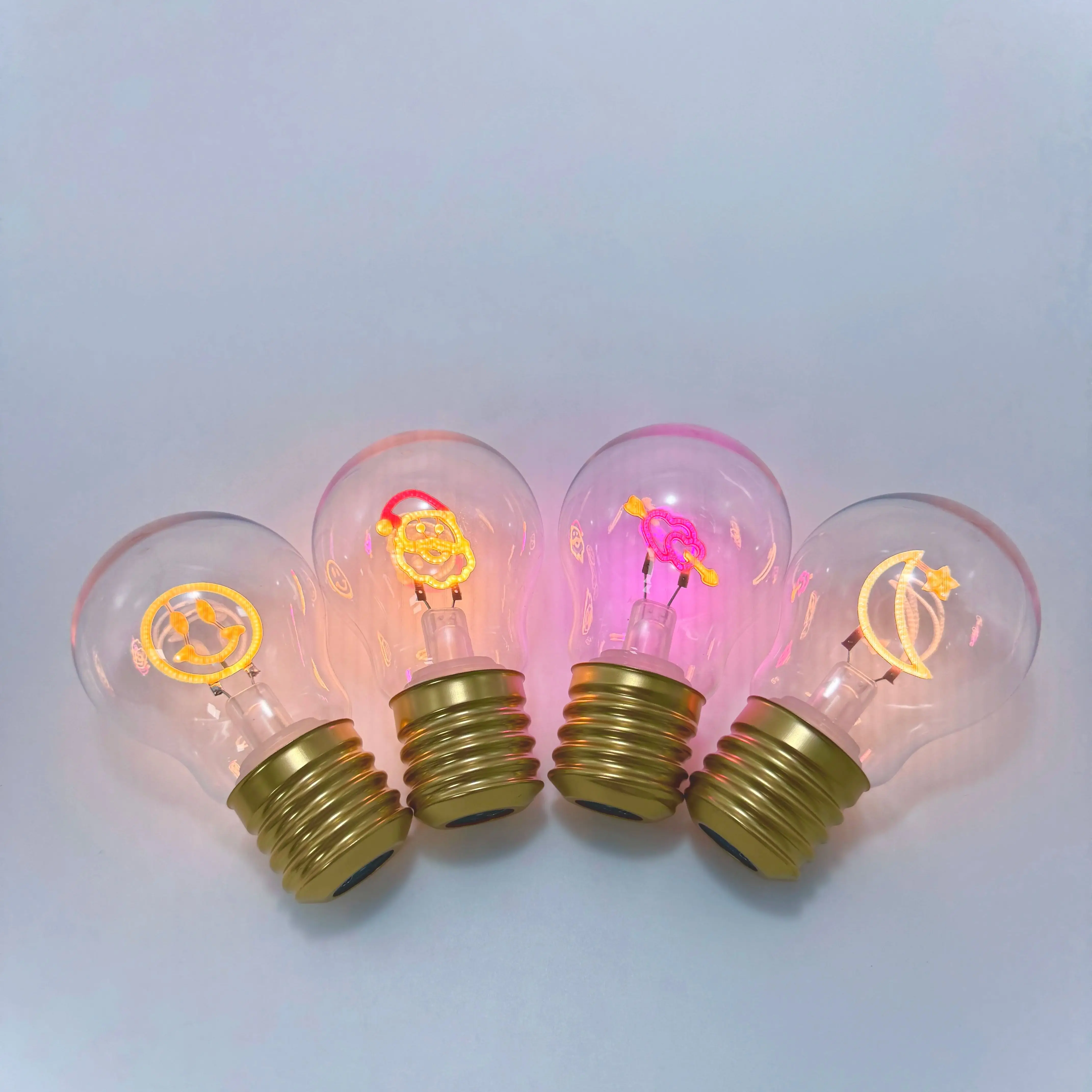 A70 Bola Lampu Isi Ulang Pemodelan Plasti Dapat Diredupkan Lampu Hias Kreatif Liburan Pernikahan Dekorasi Natal untuk Lampu Gantung