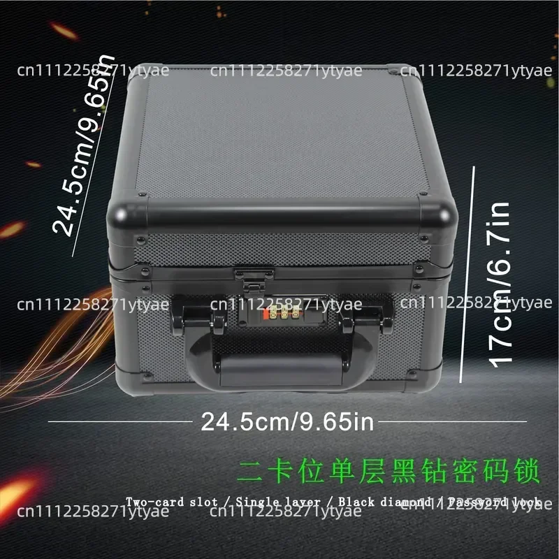 two-card single-layer black diamond star card storage box, psa rating card storage box, aluminum alloy toolbox.