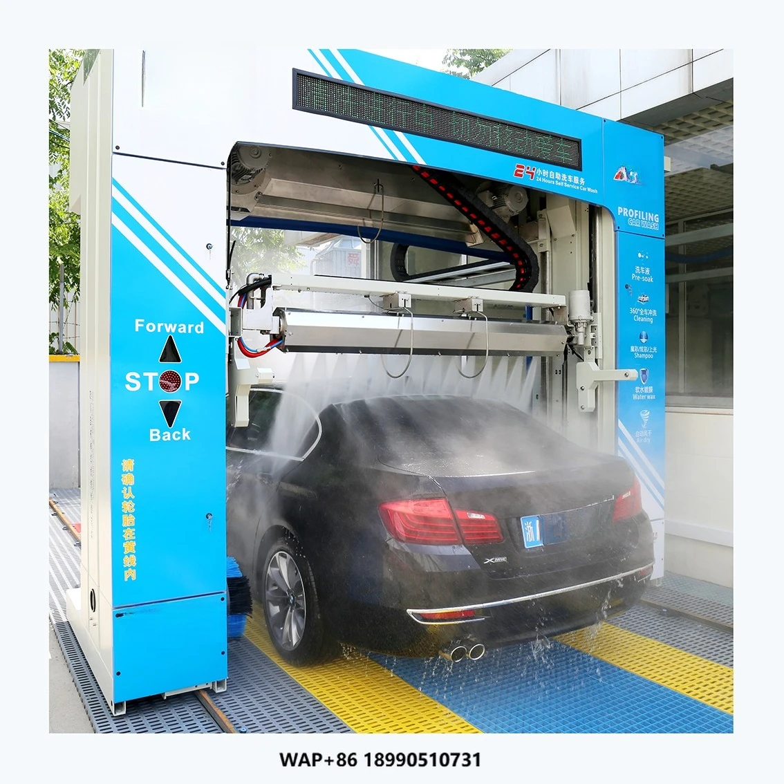 Leisuwash DG Smart Model with Wheel Brush Automatic Robot Touchless Car Wash Machine