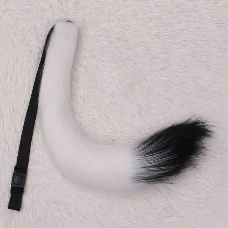 Fluffy Cats Tails Super Soft Faux Fur Tail Japanese Style Faux Fox Tail Adjustable Belt Artificial Cat Tails Furry Costume Props