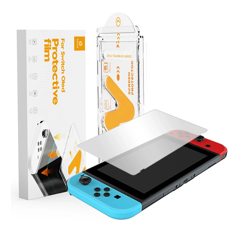 Screen Protector Designed for Switch /Switch OLED With Auto Alignment  Reinforced Glass Screen Protector