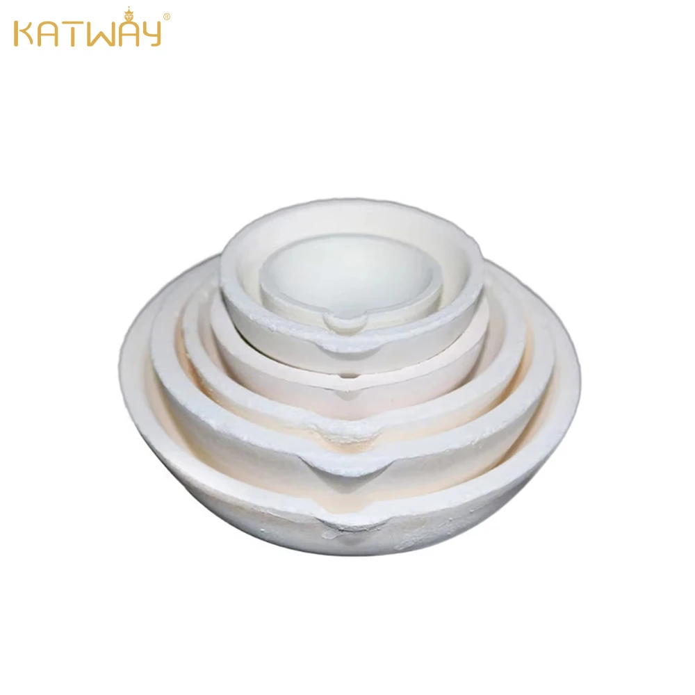 

KATWAY 100g-5000g High Temperature Quartz bowl crucible Furnace Melting Casting Refining golden Silver Jewelry tools HH-AA208