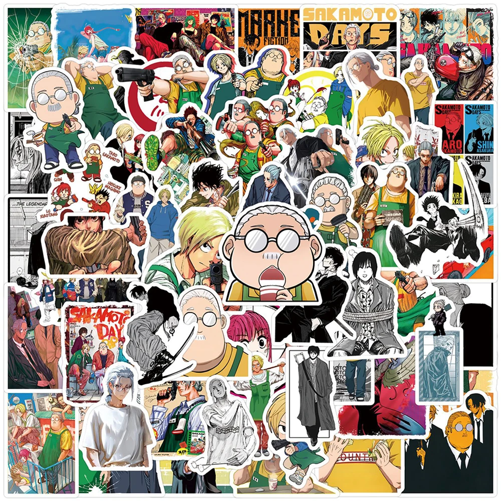 10/30/55/110pcs Taro Sakamoto Sakamoto Days Stickers Nagumo Yoichi Anime Sticker Skateboard Phone Osaragi Shin Asakura Decals