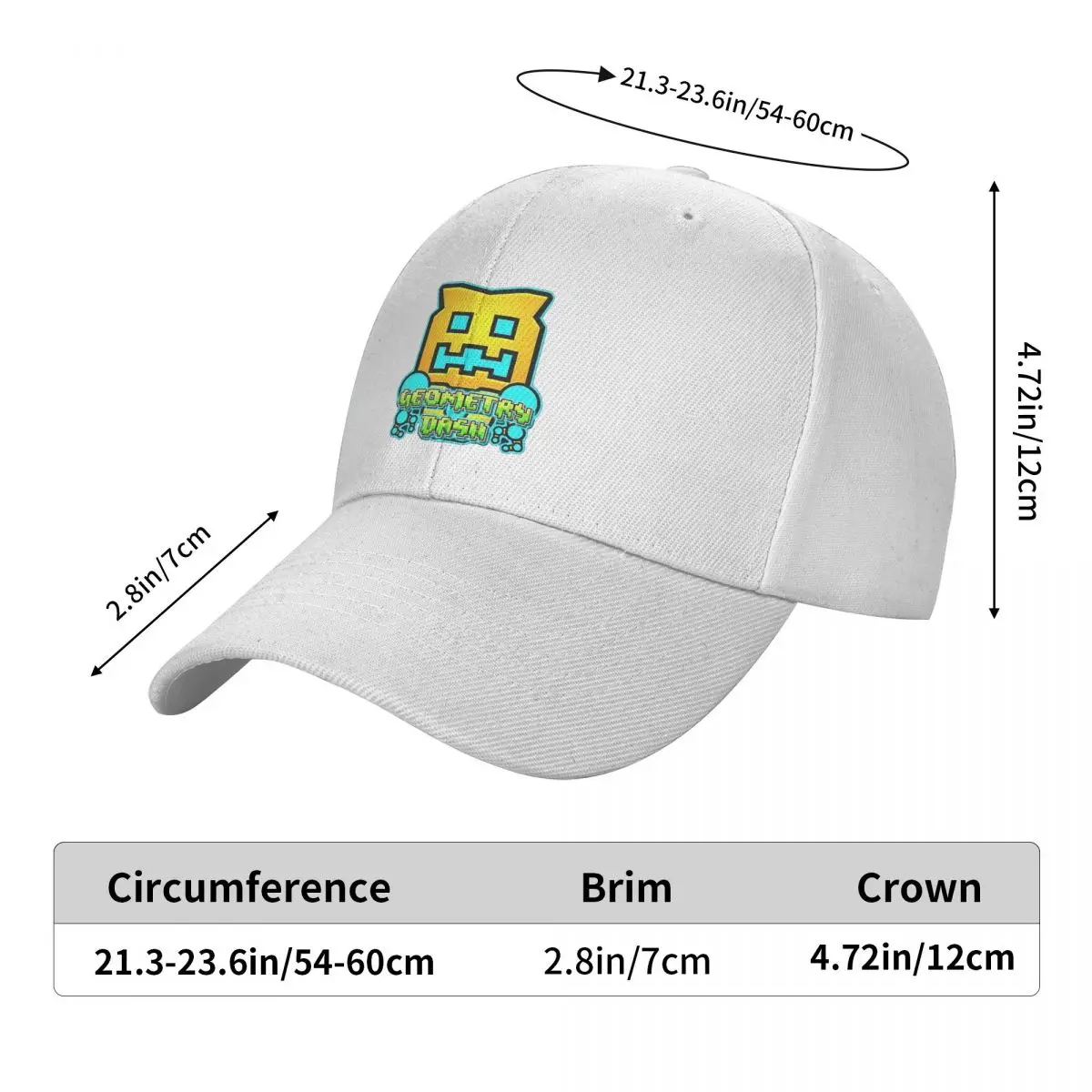 Video Game Geometry Dash Cap Fashion Casual Baseball Caps Adjustable Hat Hip Hop Summer Unisex Baseball Hats