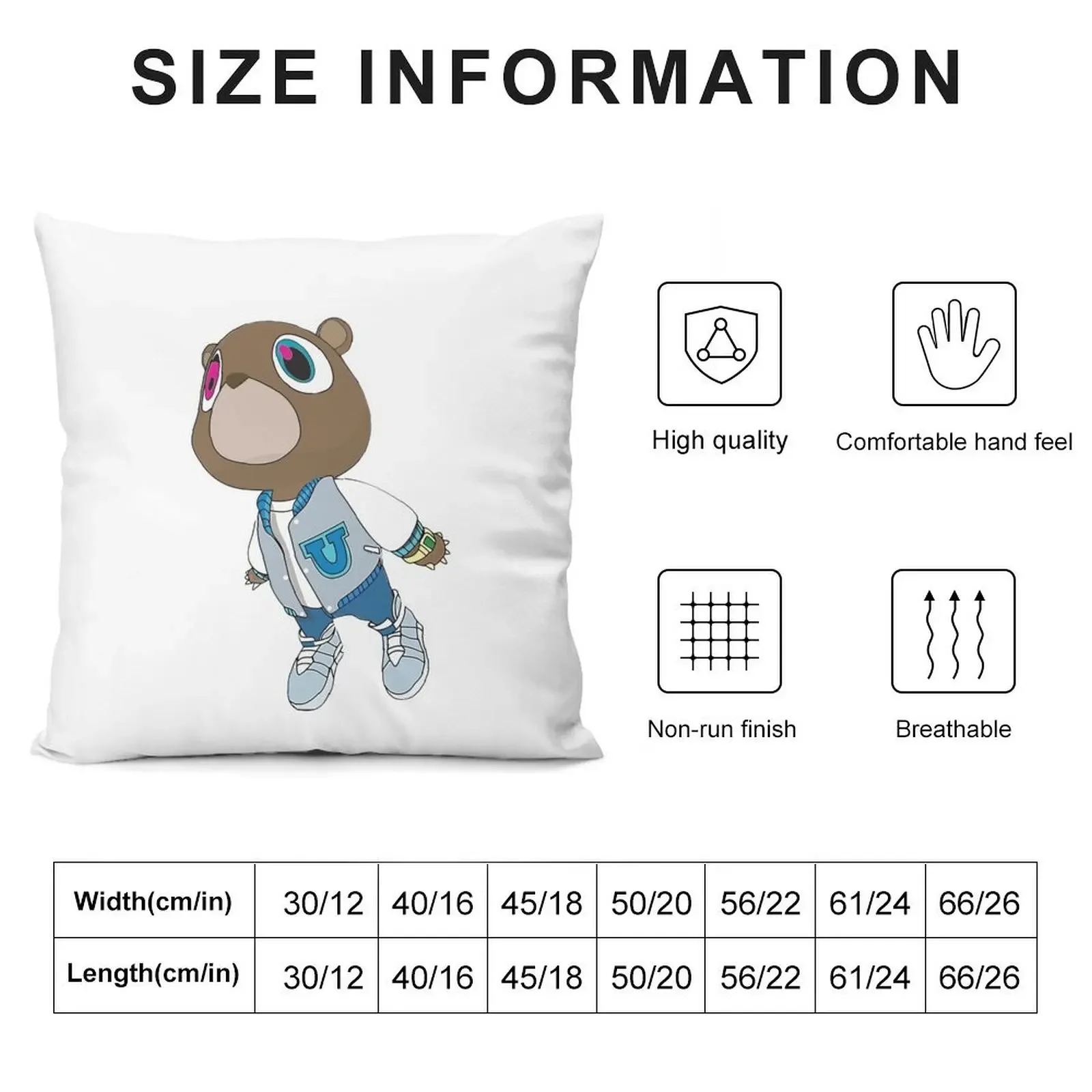 Kanye - Graduation Throw Pillow Sofa Covers Pillow Cases Christmas Cushion For Home pillow