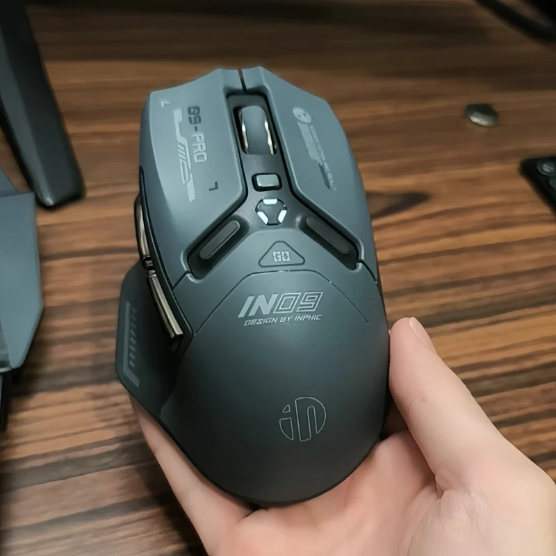 Inphic In9pro Tri-Mode Wireless Bluetooth Mouse 8k Hz Ultra Low Delay Precision Durable Double Capacity Durable Game Office