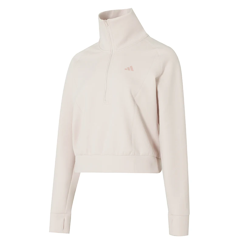 

Adidas (Adidas) Женская толстовка Спортивная одежда Модный пуловер с воротником-стойкой Повседневный удобный топ на пуговицах Kh0206