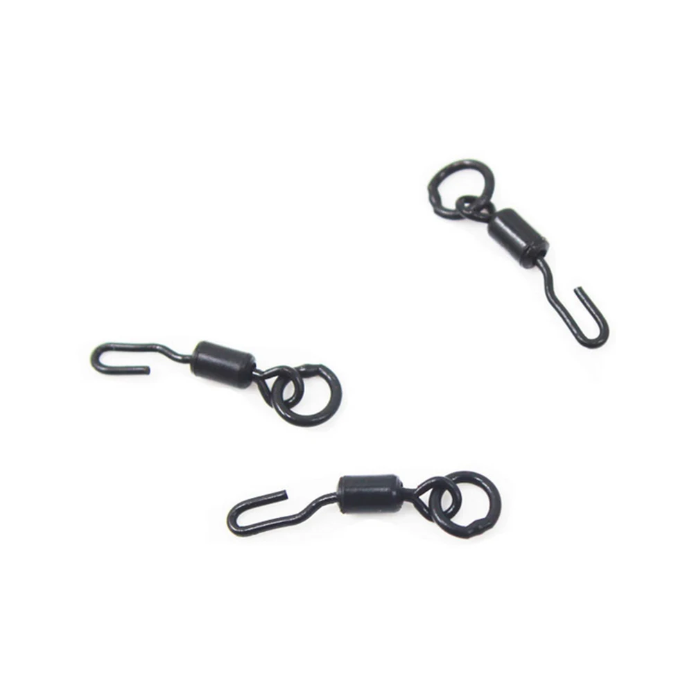 20 قطعة دوارة دوارة سريعة التغيير لأداة صيد سمك الشبوط روني مريحة باللون الأسود لتحسين كفاءة كبيرة