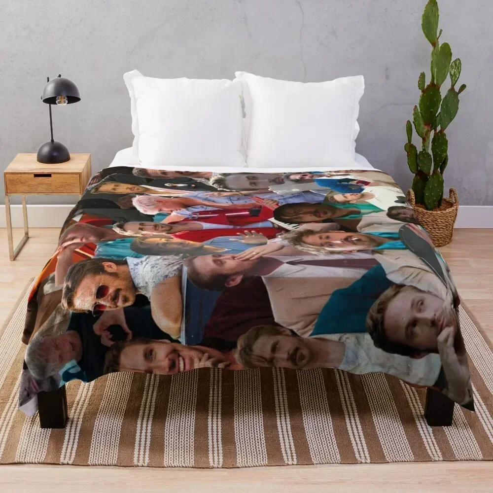 

Ryan Gosling Collage Throw Blanket All Season Lightweight Soft Blanket for Bed