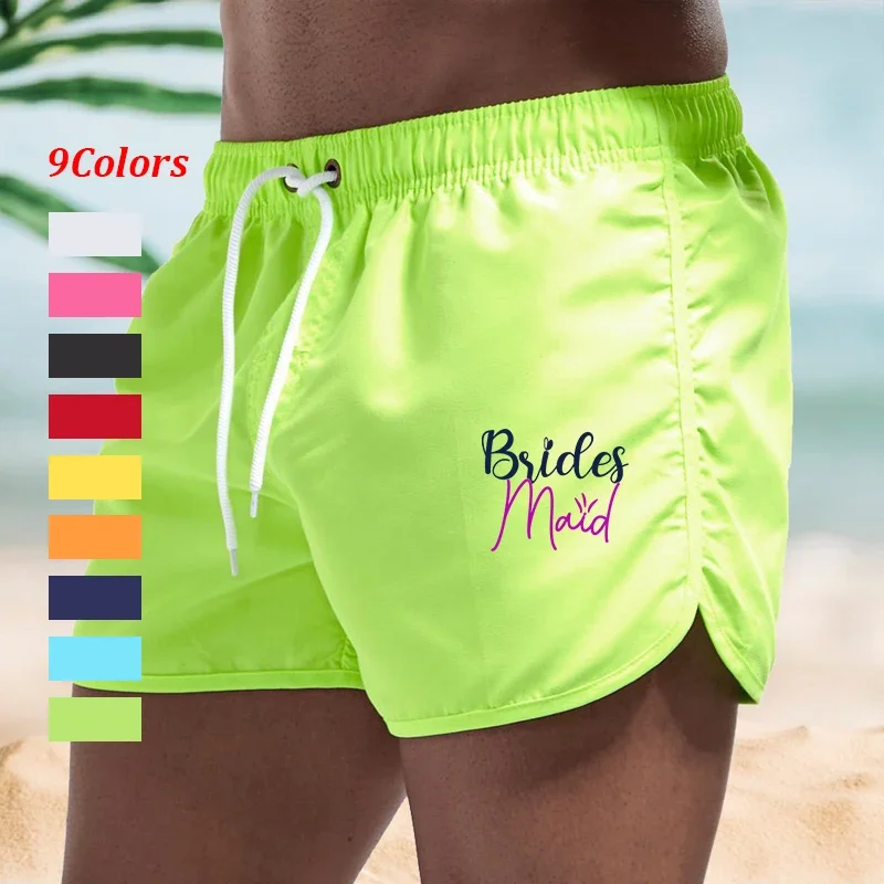 

Men's Board Shorts 9 Colors Print S - 3XL Quick Dry Swim Trunks for Men Swimming Surfing Beach Summer