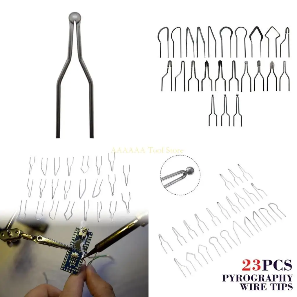 A2BE Set Of 23 Multifunctional Burning Tips For Pyrography Machines Even Heat Distribution And Smooth Lines