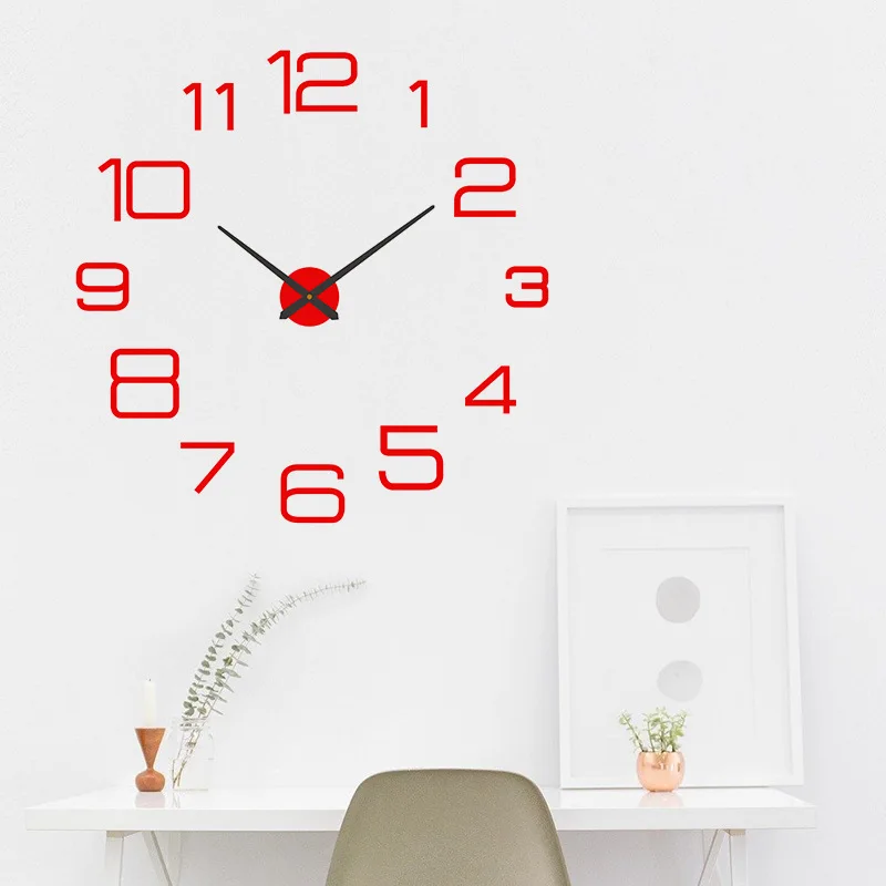 3D Luminous Large Wall Clock Modern Design DIY Digital Table Wall Clocks  Wall Clock Free Shiping Living Room Decorative Watch