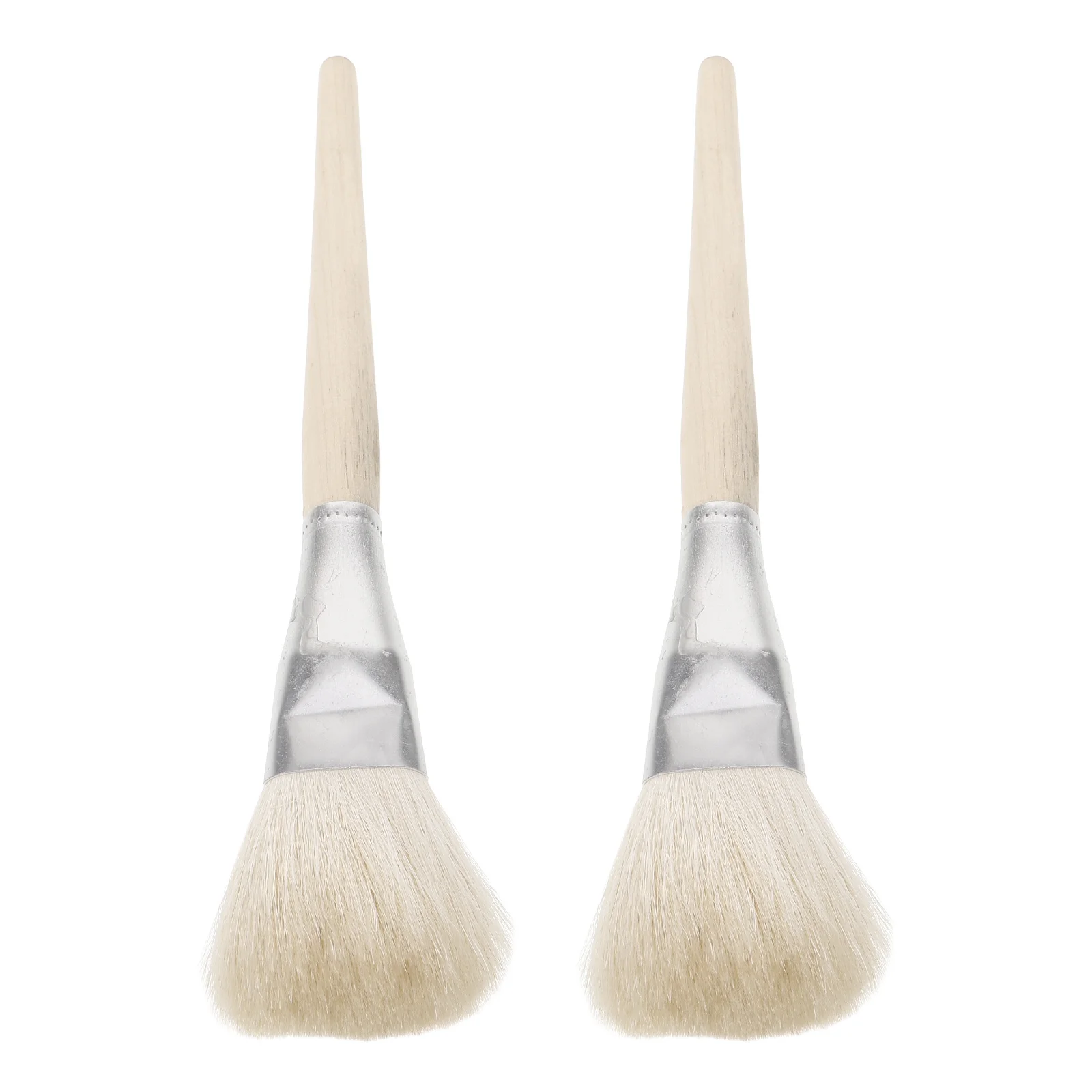 

2Pcs Soft Wool Artist Paint Brushes Wooden Handle for Acrylic Painting Ceramic Glass Crafting Detailed Fine Art